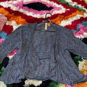 Black quarter sleeve cardigan